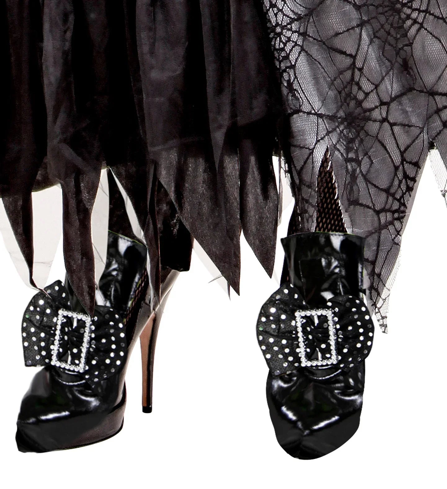 Cubrezapatos de Bruja Negros con Hebilla y Lazo Cubrezapatos y Botas Widmann